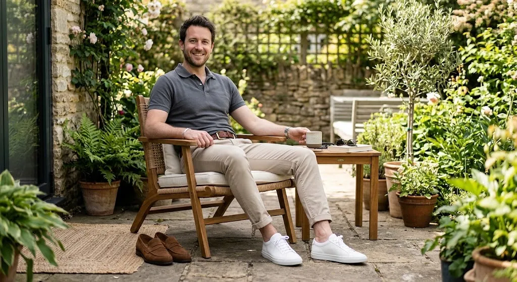 Casual Friday business casual outfit polo shirt chinos