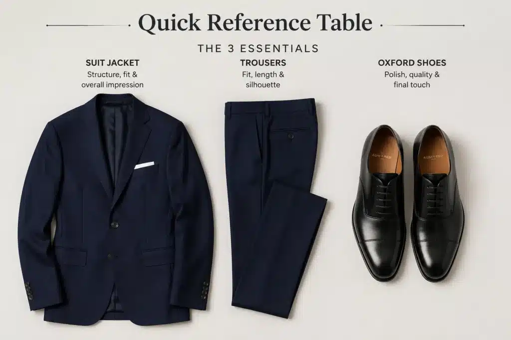men's cocktail attire flat lay essentials