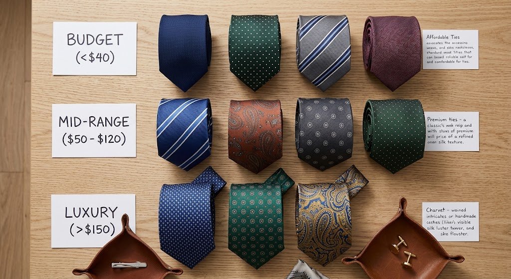 ties for tying a full Windsor knot at different price points