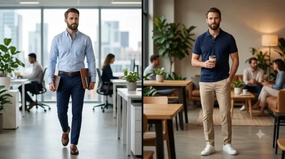 Outfit ideas for professional men in business casual style