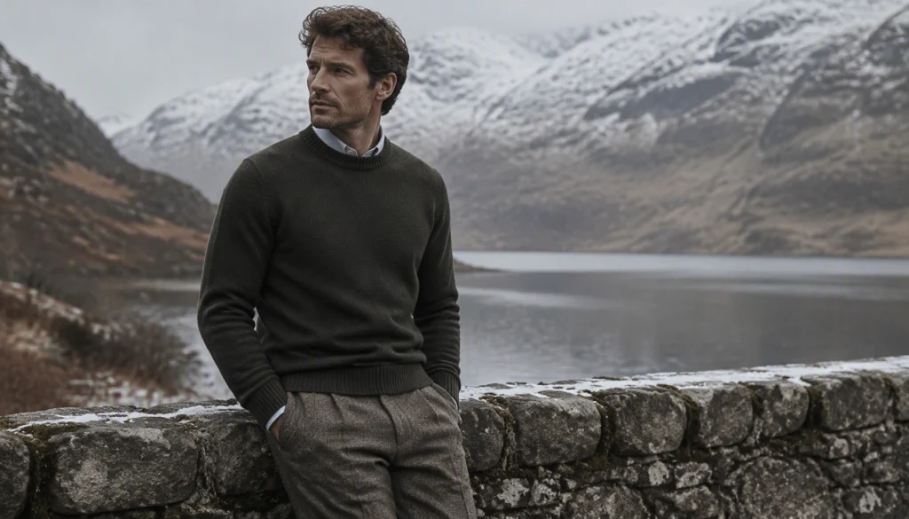 Winter men's business casual outfit