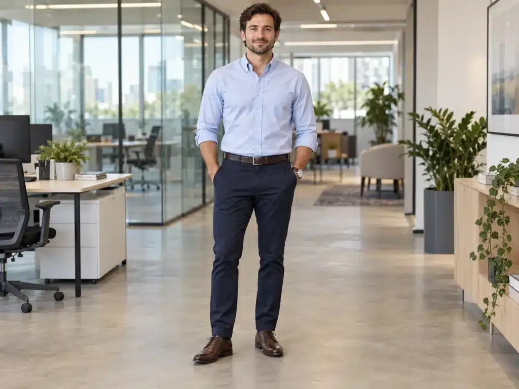 chinos vs khakis business casual office outfit