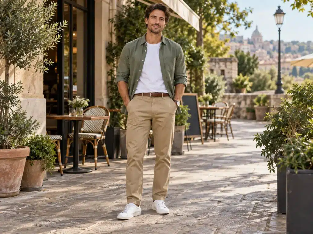 khakis casual weekend outfit for men